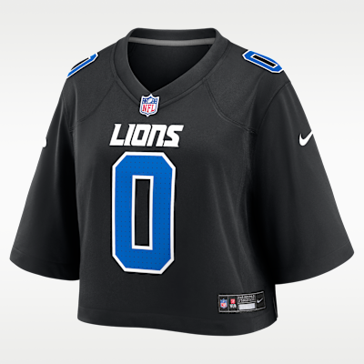 Jahmyr Gibbs Detroit Lions Women's Nike NFL Cropped Tundra Game